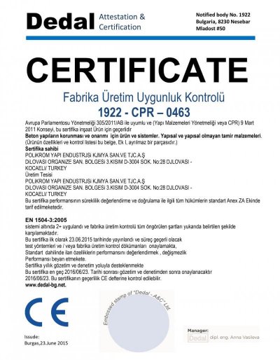 Quality Certificates