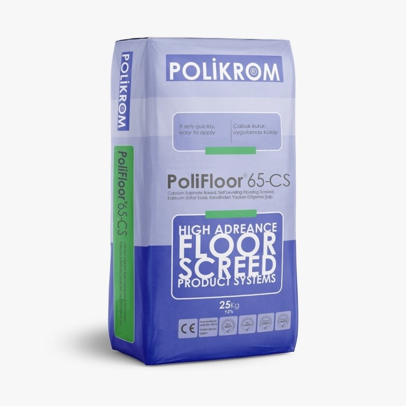 PoliFloor®65-CS, Calcium Sulphate Based ,Self Levelling Flooring Screed 